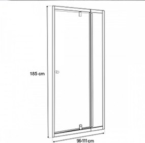 Flexi-S állítható zuhanyajtó 96-111x185 cm
