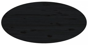fekete tömör fenyőfa dohányzóasztal 80x40x35 cm