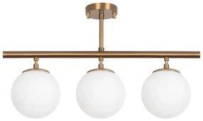 Bronzszínű mennyezeti lámpa üveg búrával ø 15 cm Atmaca – Opviq lights