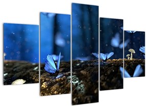 Kék pillangók képe (150x105 cm)