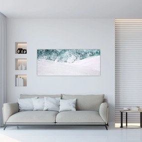 Kép - Türkiz absztrakció (120x50 cm)