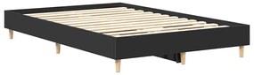 fekete szerelt fa ágykeret matrac nélkül 140x190 cm
