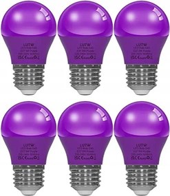 Színes Led izzó 6 db-os E27 színes Party szett