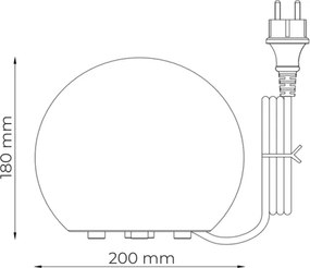 Zuma Line Mc20E - Kültéri GLOBO lámpa 1xE27/10W/230V, átmérő 20 cm, IP44