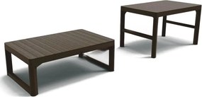 Lyon rattan kerti asztal barna