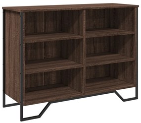 barna tölgyszínű szerelt fa tálalószekrény 101 x 35,5 x 74,5 cm
