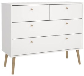 Fehér alacsony komód 99x82 cm Bodo – Tvilum