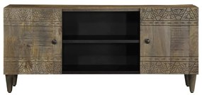 világosszürke tömör mangófa TV-szekrény 105x33,5x46 cm