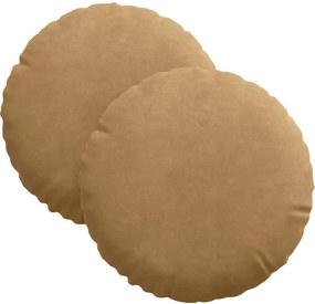 vidaXL Ülőpárnák 2 pcs Barna Ø 40 x 13 cm Bársony