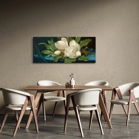Kép - Martin Johnson Heade, Giant Magnolias on a Blue Velvet Cloth, reprodukciók (120x50 cm)