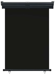 fekete erkély oldalnapellenző 125 x 250 cm