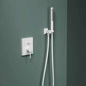 AREZZO design ELEGANT Falsík alatti zuhanyszett falon belüli egységgel, matt fehér