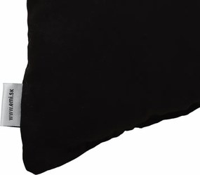 EMI fekete párna nyomtatott mintával 40x40 cm