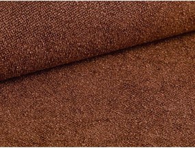 Téglavörös kárpitozott ágyneműtartós franciaágy ágyráccsal 200x200 cm Eric – Micadoni