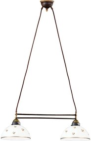 Kolarz 731.82.170 - Drótkábeles csillár NONNA 2xE27/75W/230V virágmintás rózsaarany