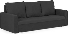 DELLA Háromszemélyes kinyitható kanapé Fekete