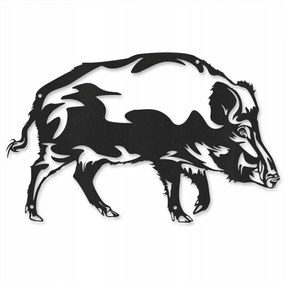 Fém fali dekoráció acél vadász mintás Vaddisznó 28 x 45 cm