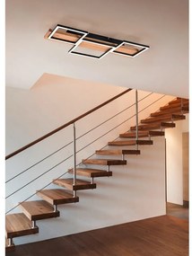 Fekete-natúr színű LED dimmelhető mennyezeti lámpa 34x65 cm Harper – Trio