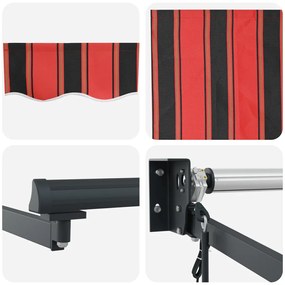 Automatikus Behúzható Napellenző Narancs és Barna 500x300 cm