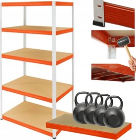 Műhelypolc fém állvány Helios 196x100x40cm 5Px400kg Gyártó