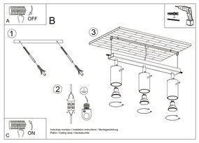 Brilagi -  LED Spotlámpa ASMUS 3xGU10/7W/230V fekete