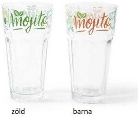 Mojito üvegpohár választható színekben / Barna
