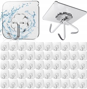 50x Akasztó Öntapadós Átlátszó Felakasztható Kép Dekoráció