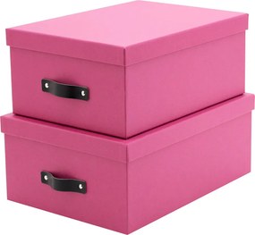 Boston tárolódoboz készlet, 2 darab, rózsaszín