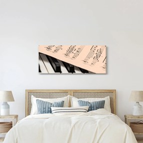 Zongora hangjegyekkel képe (120x50 cm)