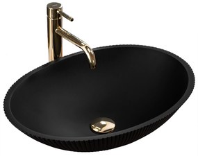 Rea Della, asztali mosogató 515x375x135 mm, fekete matt, REA-U0274