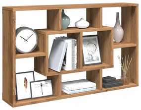 kézműves tölgyfa fali polc 85 x 16 x 52,5 cm redőzött fa