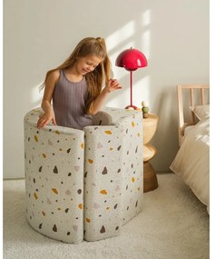 Fehér buklé-zsenília gyerek fotel Terrazzo Moon – Wigiwama