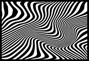 Dekoratív falfestmény zebra és fekete