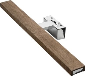 Brilagi -LED Fürdőszobai LED tükörvilágítás 3 az 1-ben WOODY MIRROR LED/12W/230V IP44 króm/tölgy-dió