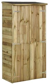 vidaXL fenyőfa kerti szerszámtároló fészer 85 x 48 x 177 cm