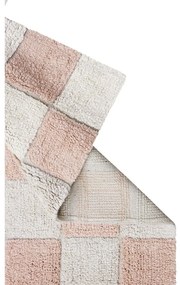 Világos rózsaszín-krémszínű mosható kézi szövésű pamut szőnyeg 120x160 cm Kitchen Tiles Rose – Lorena Canals