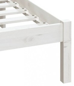 fehér tömör fenyőfa ágykeret 200 x 200 cm