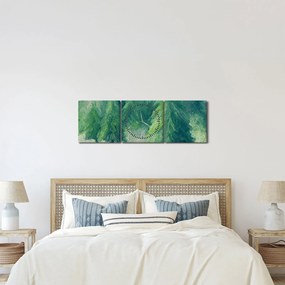 Kép - Festett tűlevelűek (órával) (90x30 cm)