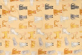 Pamut ágynemű CHROMA CATS krémszínű Ágyneműhuzat mérete: 70 x 90 cm | 140 x 200 cm