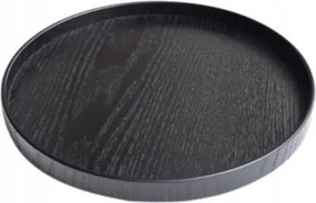 Tálca Szervirozáshoz Kerek Fekete 30CM Csúszásgátló Technica