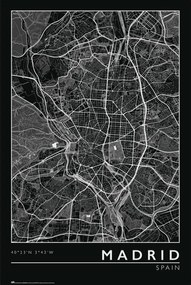 Plakát Madrid - City Map, (61 x 91.5 cm)