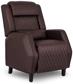 Elegáns Dönthető Relaxfotel Barna Eco-bőr Kárpittal. VIPER
