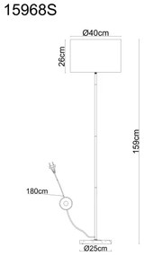 Globo 15968S - DELEON állólámpa 1xE27/60W/230V