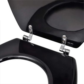 2 db fekete MDF WC ülőke