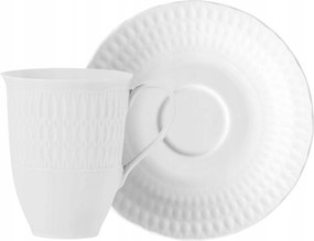 Csésze csészealjjal 300 ml Porcelán Csészealj Sofia 0001 Fehér