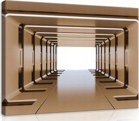 Vászonkép 60x40 Futurizmus alagút perspektíva fény tér geometria