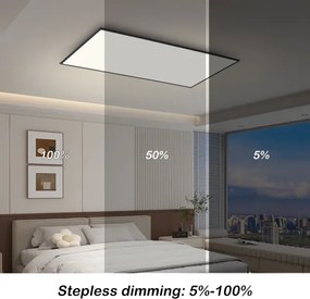BRILAGI - LED dimmelhető mennyezeti lámpa SLIMFRAME LED/80W/230V 120x60 cm fekete + távirányító
