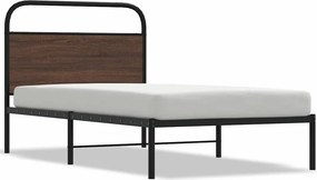 vidaXL ágykeret matrac nélkül 90x190 cm barna tölgyfa műfa