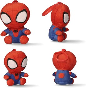 Pókember Red 3D plüss figura akasztóval, táskadísz 13 cm