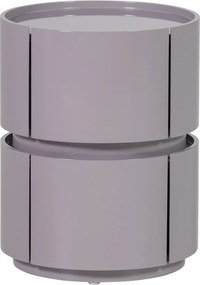 Világosszürke fényes éjjeliszekrény Lunex – WOOOD